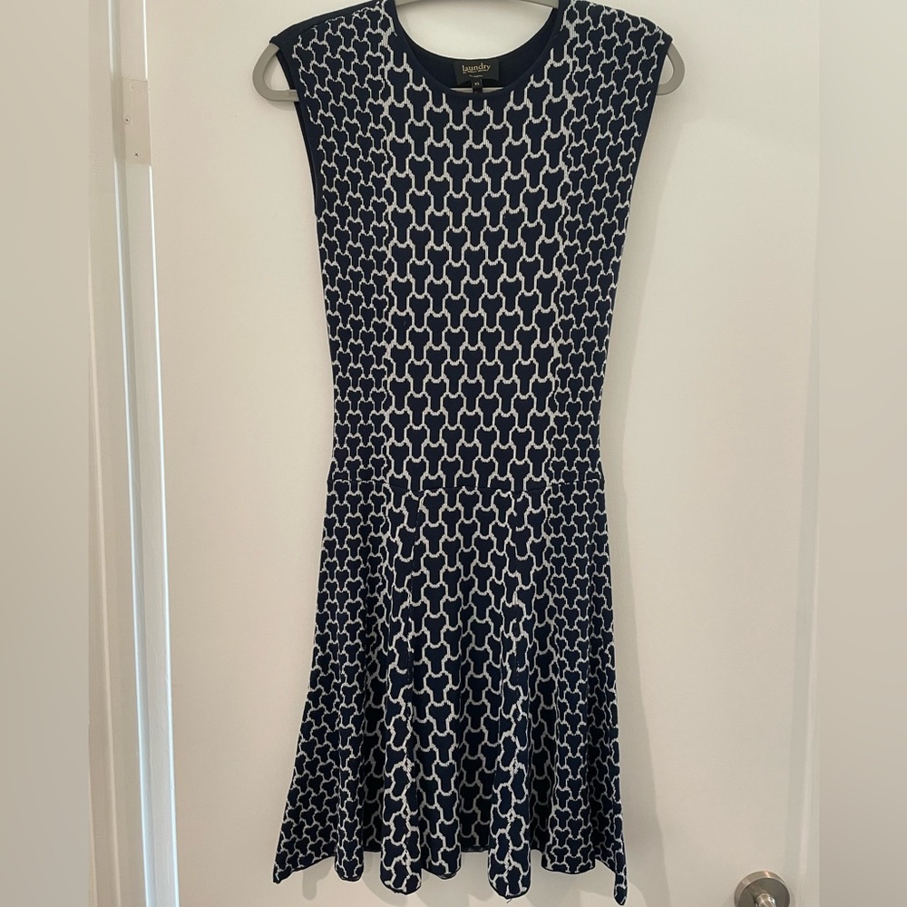 Laundry by Shelli Segal navy knit sleeveless dress - size XS (size 2-4)